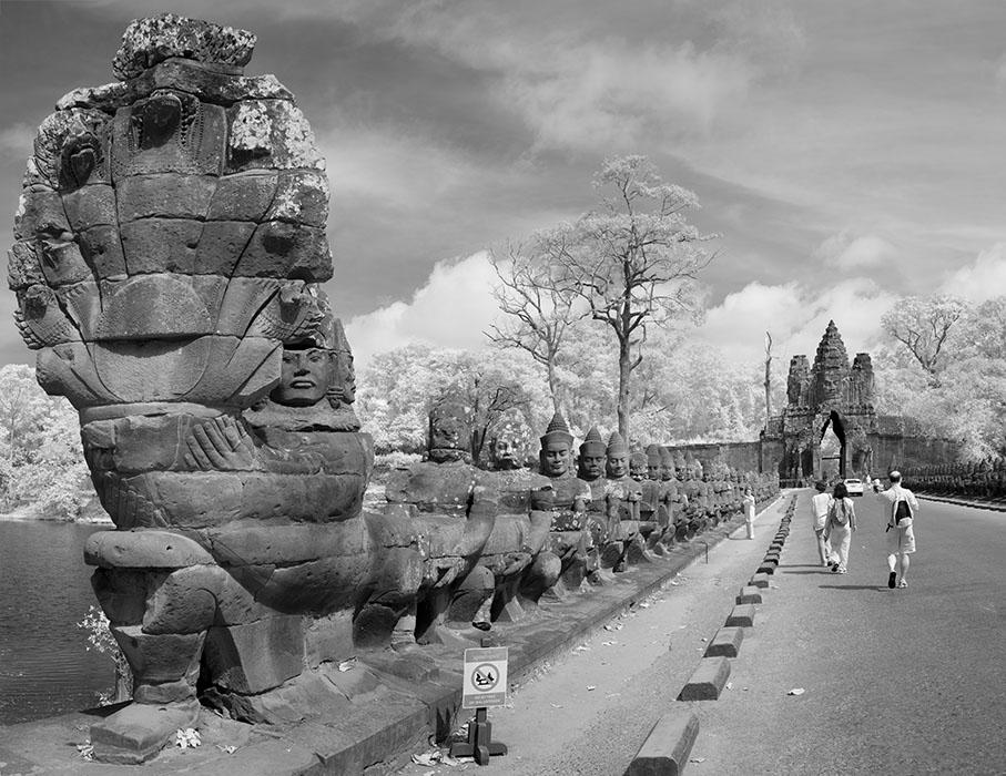 Line of Statures Holding the Naga Serpent on a Bridge, Angkor